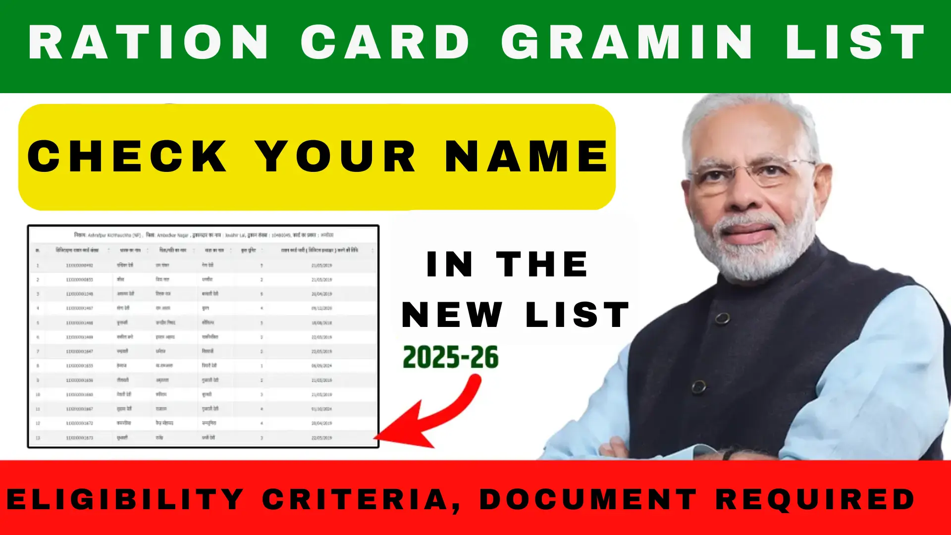 Gramin Ration Card List