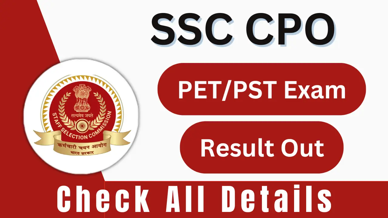 SSC CPO PET PST Exam Result